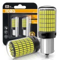 ŻARÓWKI LED P21W BA15S 1156 CANBUS BIAŁE MOCNE 2500LM 150SMD DRL WSTECZNY