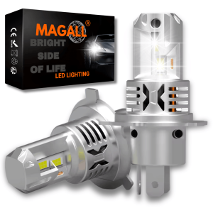 ŻARÓWKI H4 LED MAGALL X PRO 1 DO 1 BIAŁE ŚWIATŁO 5500K 70W 12V 16000 LM