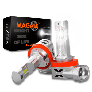 ŻARÓWKI H11 LED MAGALL X PRO 1 DO 1 BIAŁE ŚWIATŁO 5500K 70W 12V 16000 LM