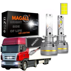 ŻARÓWKI LED 24V H7 TIR MAGALL LUCYFER BARDZO MOCNE ŚWIATŁO 48000LM 200W