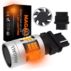 ŻARÓWKA LED P27W 3156 MAGALL FAN-CAN POMARAŃCZOWE CANBUS KIERUNKOWSKAZ 12V