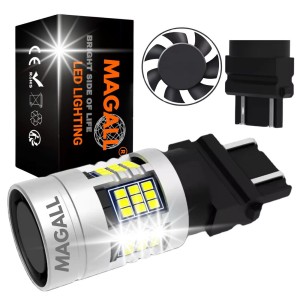 ŻARÓWKA LED P27/7W 3157 MAGALL FAN-CAN BIAŁE CANBUS DRL POSTOJOWE 12V