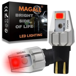 ŻARÓWKI W16W LED T15 CANBUS CZERWONE MOCNE MAGALL FAN-CAN 1000LM 12V