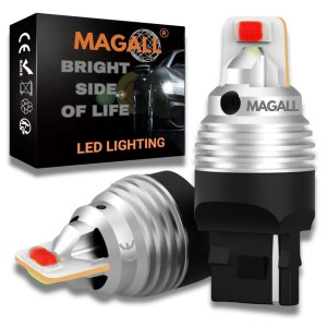 ŻARÓWKI LED W21W T20 7440 LONGLIFE CZERWONE BARDZO MOCNE 1600LM STOPU 12V