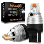 ŻARÓWKI LED W21W T20 7440 MAGALL POMARAŃCZOWE MOCNE KIERUNKOWSKAZ 12V