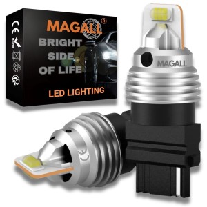 ŻARÓWKI LED P27W 3156 MAGALL BIAŁE MOCNE 1600LM 12V DRL WSTECZNY