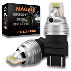 ŻARÓWKI LED P27/7W 3157 MAGALL BIAŁE MOCNE 1600LM DRL POSTOJOWE 12V