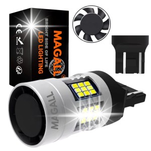 ŻARÓWKA LED W21/5W T20 7443 CANBUS MAGALL FAN-CAN BIAŁE MOCNE DRL WSTECZNY