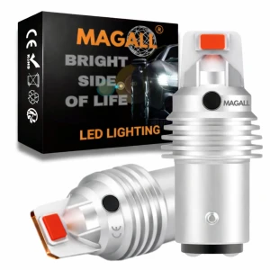 ŻARÓWKI LED P21/5W BAY15D 1157 MAGALL CZERWONE BARDZO MOCNE 1600LM STOP 12V