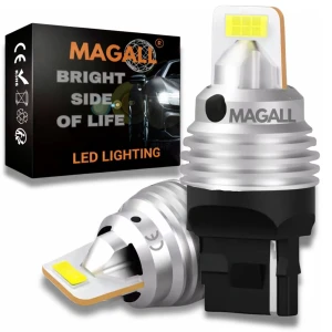 ŻARÓWKI LED W21W T20 7440 MAGALL BIAŁE MOCNE 1600LM 12V DRL WSTECZNY