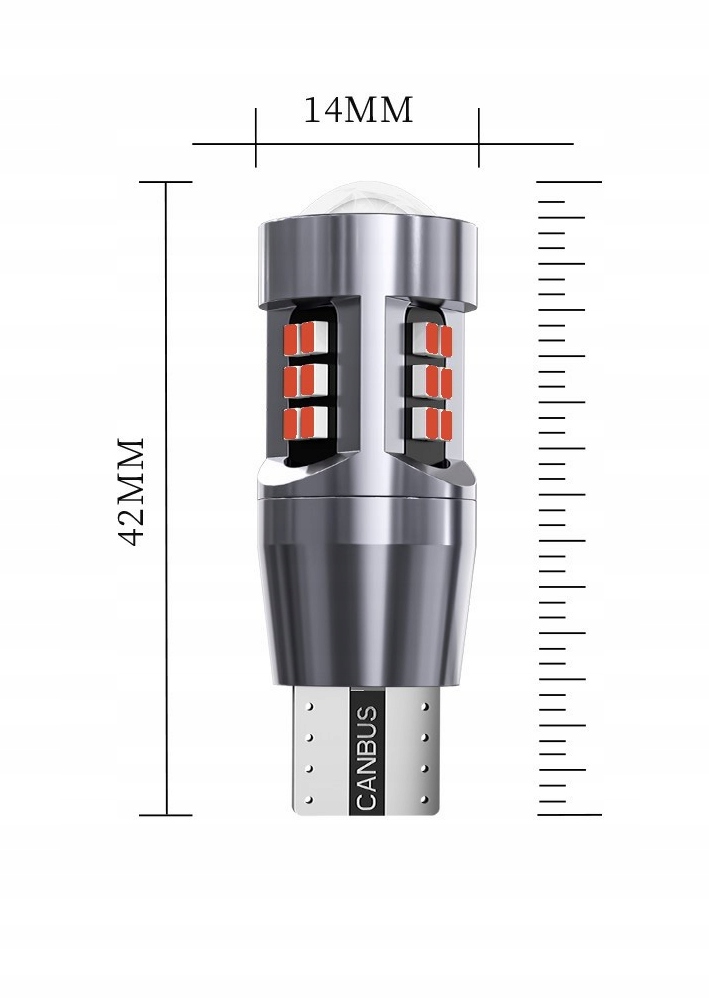 W16W T15 LED BULB CANBUS RED BRIGHT 24SMD EAN (GTIN) 5905771840433