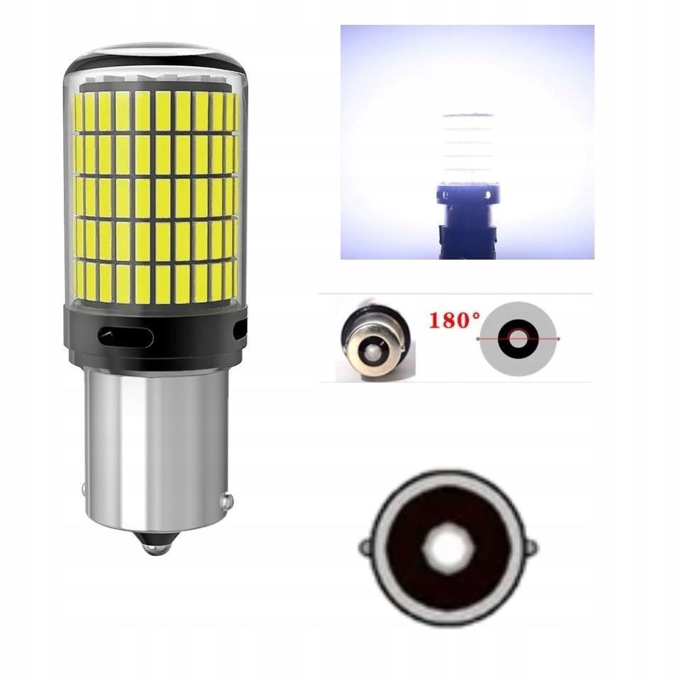 P21W BA15S 1156 LED Bulbs CANBUS White Bright 2500 lm 150SMD DRL Reverse – photo 2