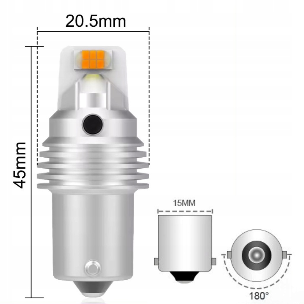 P21W BA15S 1156 LED BULBS MAGALL AMBER BRIGHT TURN SIGNAL 12V EAN (GTIN) 5905771841256