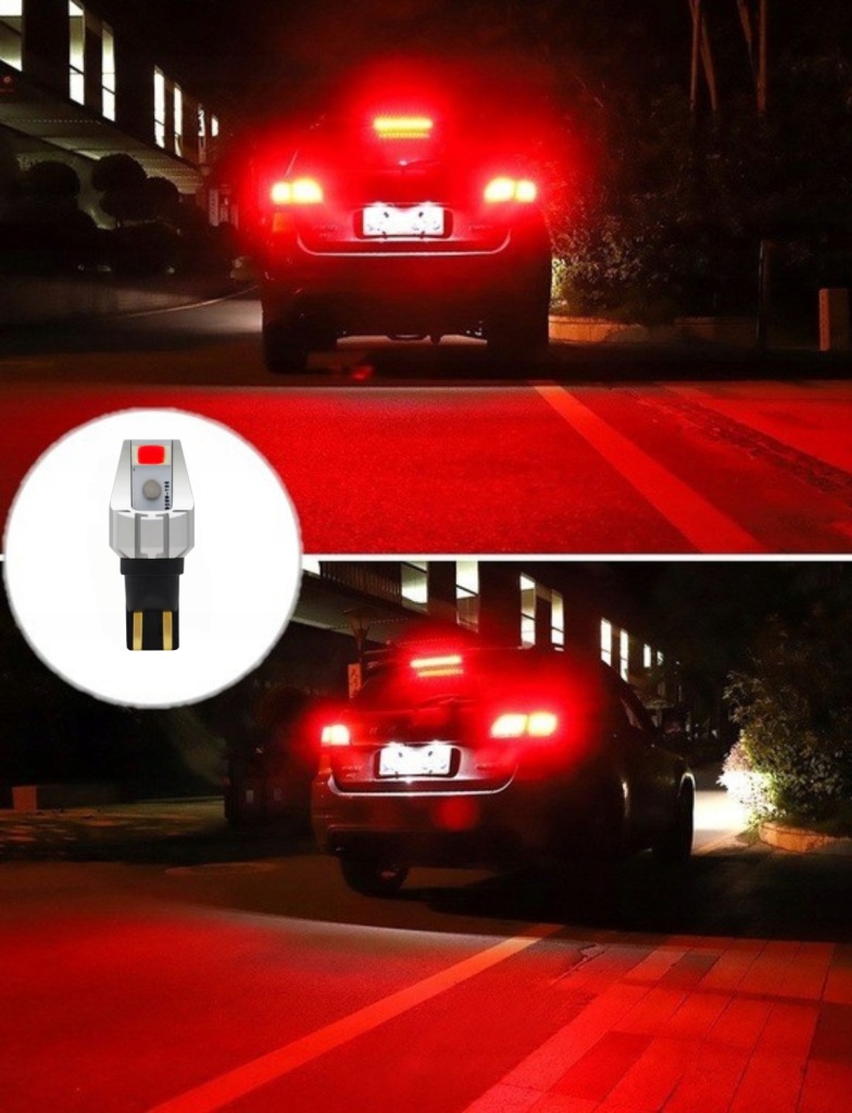 W16W T15 LED BULBS CANBUS RED BRIGHT MAGALL FAN-CAN 1000LM 12V Power 10 W