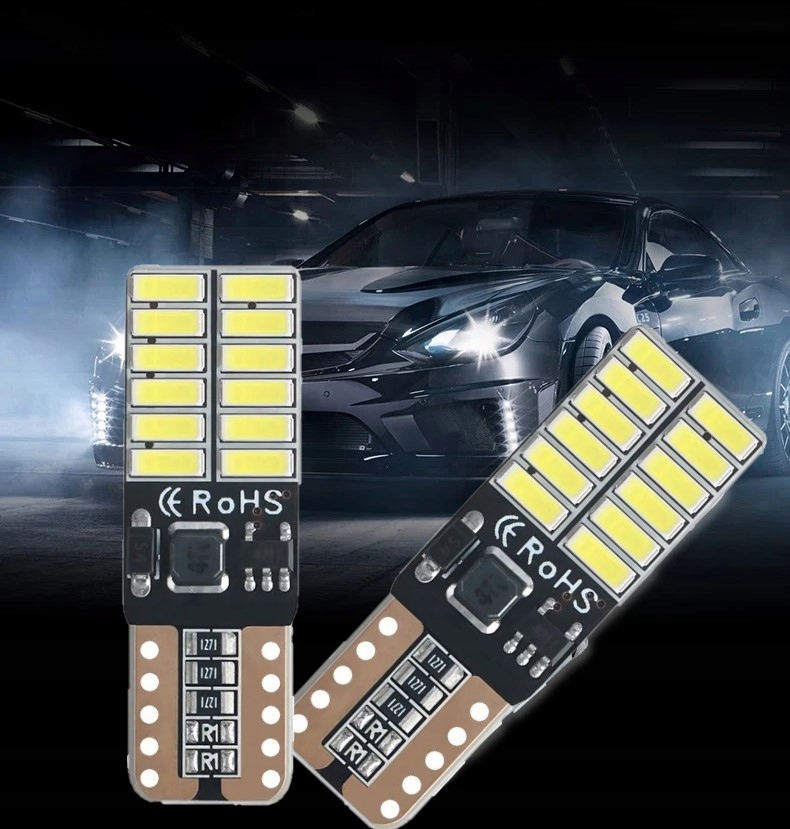W5W T10 LED BULBS 24SMD CANBUS BRIGHT WHITE 6500K YOBIS Application number plate lighting, position lights, car interior