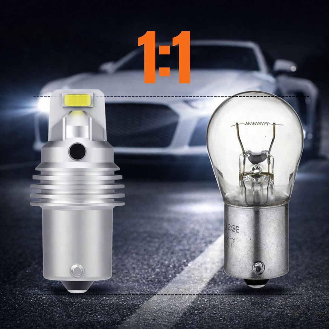 Żarówka LED H1 ONE TO ONE 12V outlet to wydajne światło 6500K do reflektorów.