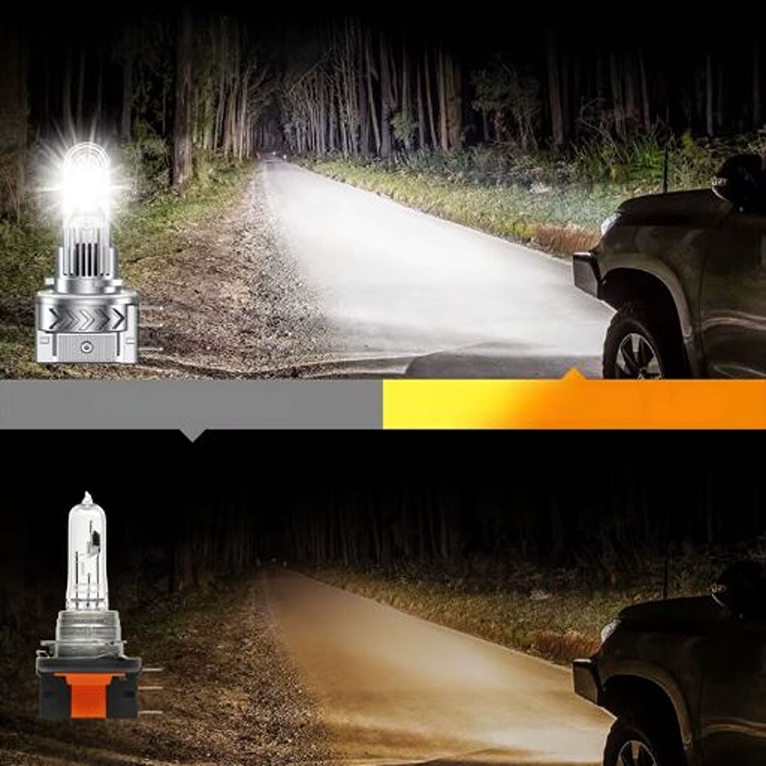 Żarówka LED H1 ONE TO ONE 12V outlet to wydajne światło 6500K do reflektorów.