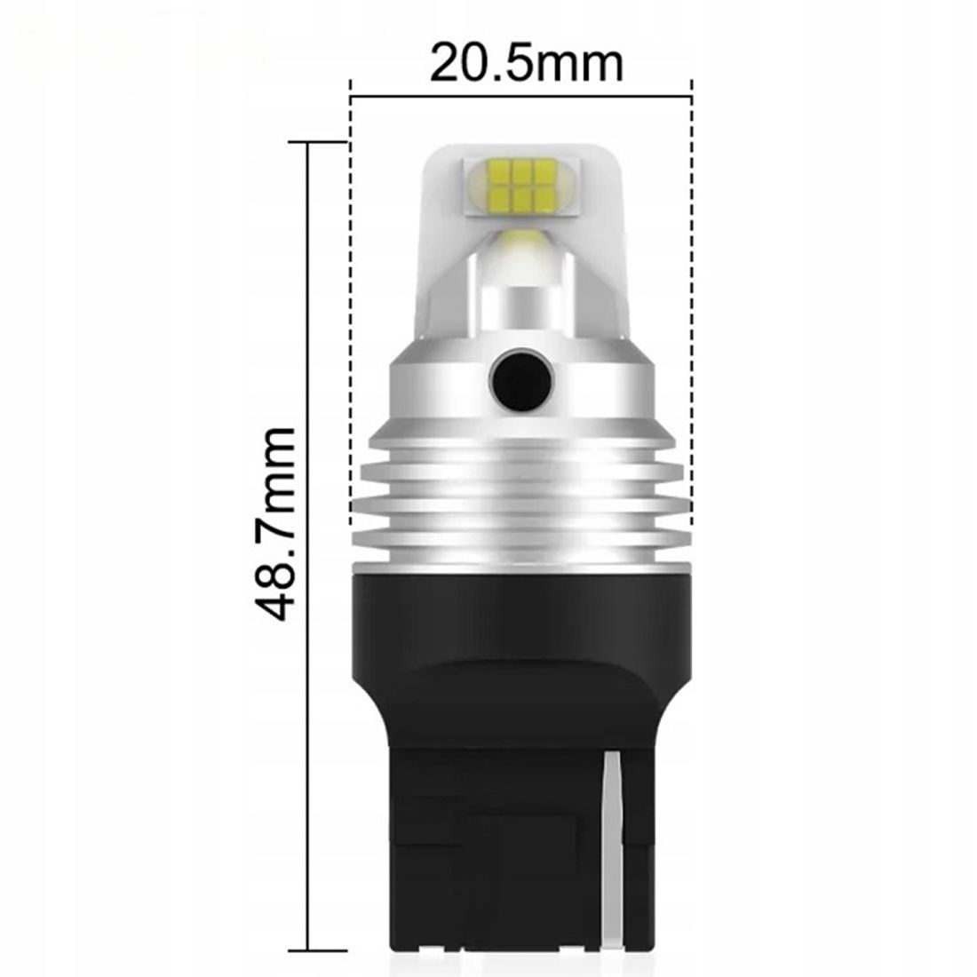 w21w led t20 7440 magall 800lm biale swiatlo do cofania