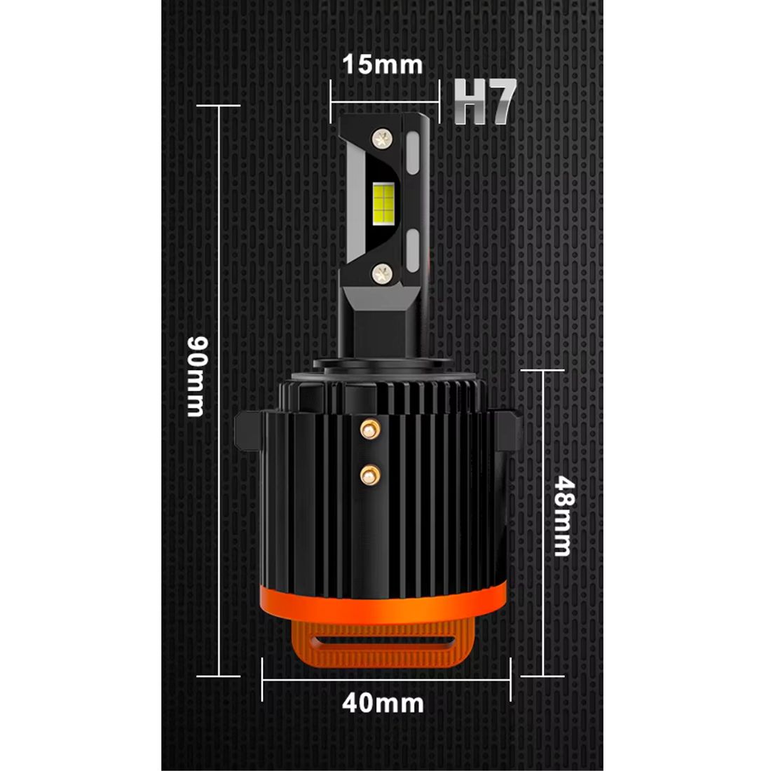 Żarówka LED X-7SEVEN wyposażona jest w dedykowany adapter zapewniający idealne dopasowanie do gniazda H7.