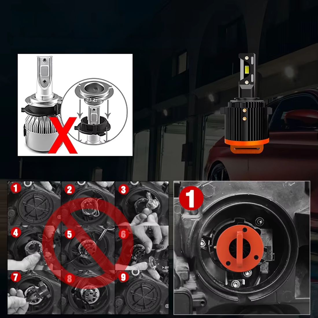 Żarówka LED zapewnia stabilną i bezproblemową pracę bez błędów na desce rozdzielczej.