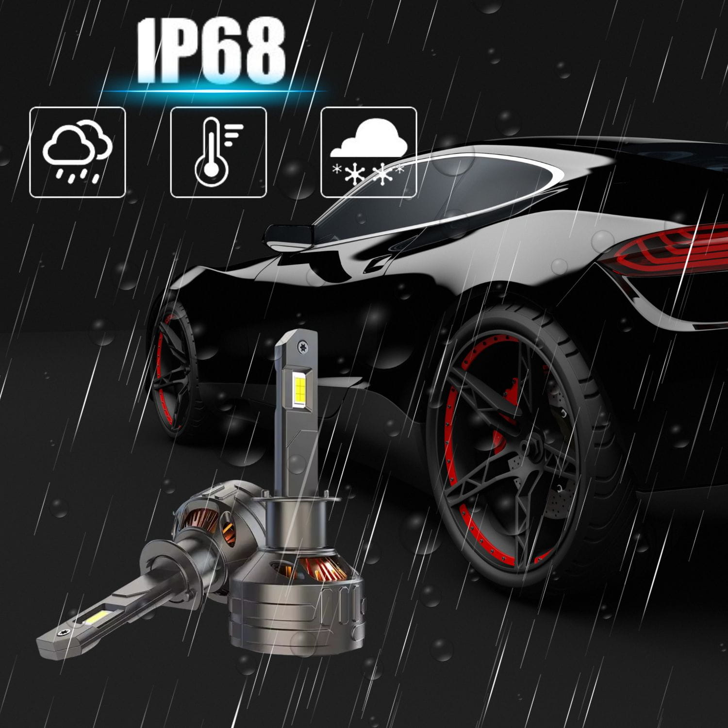 Żarówka LED H1 MAGALL KRONOS CANBUS 36000 lm IP68 wodoodporność odporność na warunki pogodowe