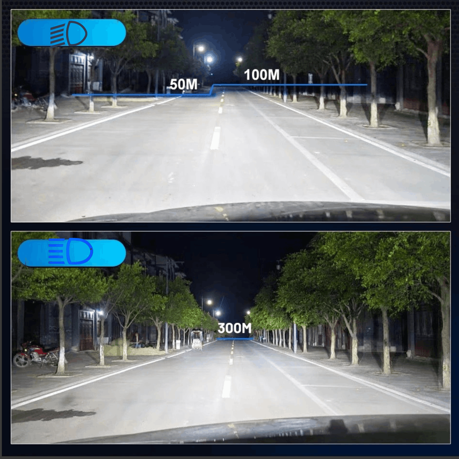 Żarówka LED MAGALL KRONOS CANBUS 36000 lm zasięg światła 50 m vs 300 m