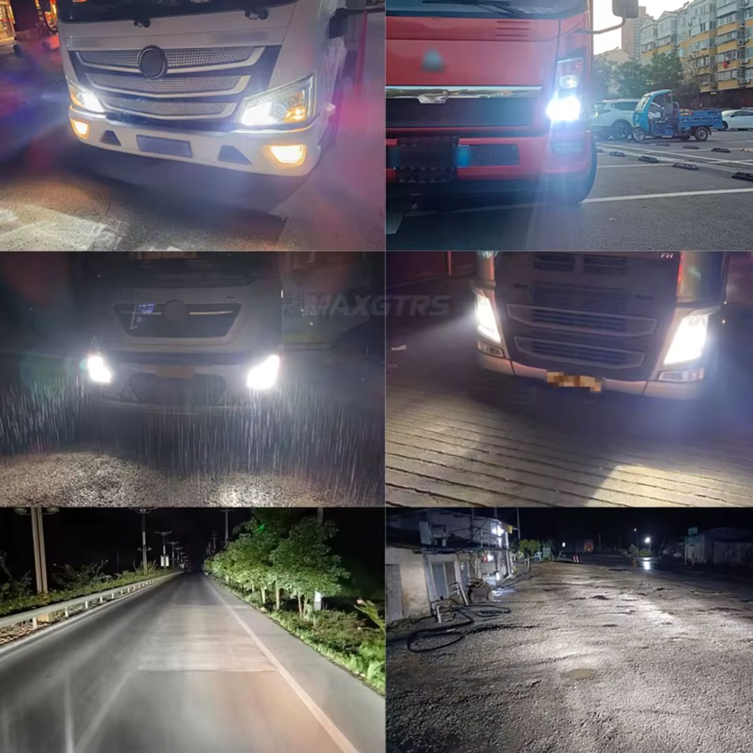 Żarówki H7 LED 24V MAGALL LONGLIFE TIR ciężarówka CANBUS test świecenia nocą