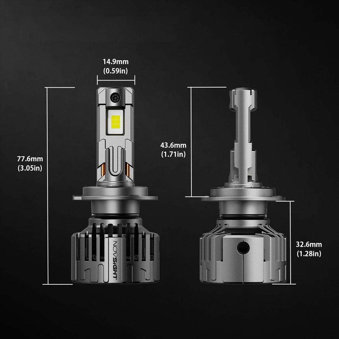 zarowki led h7 24v novsight 6500k tir canbus ciezarowka