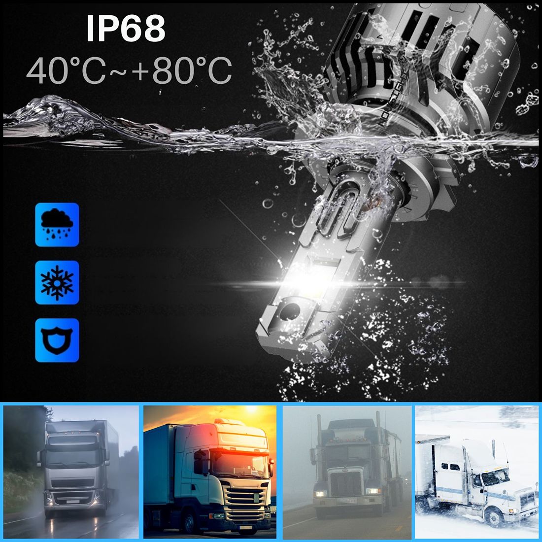 zarowki led h7 24v novsight 6500k ciezarowka oswietlenie