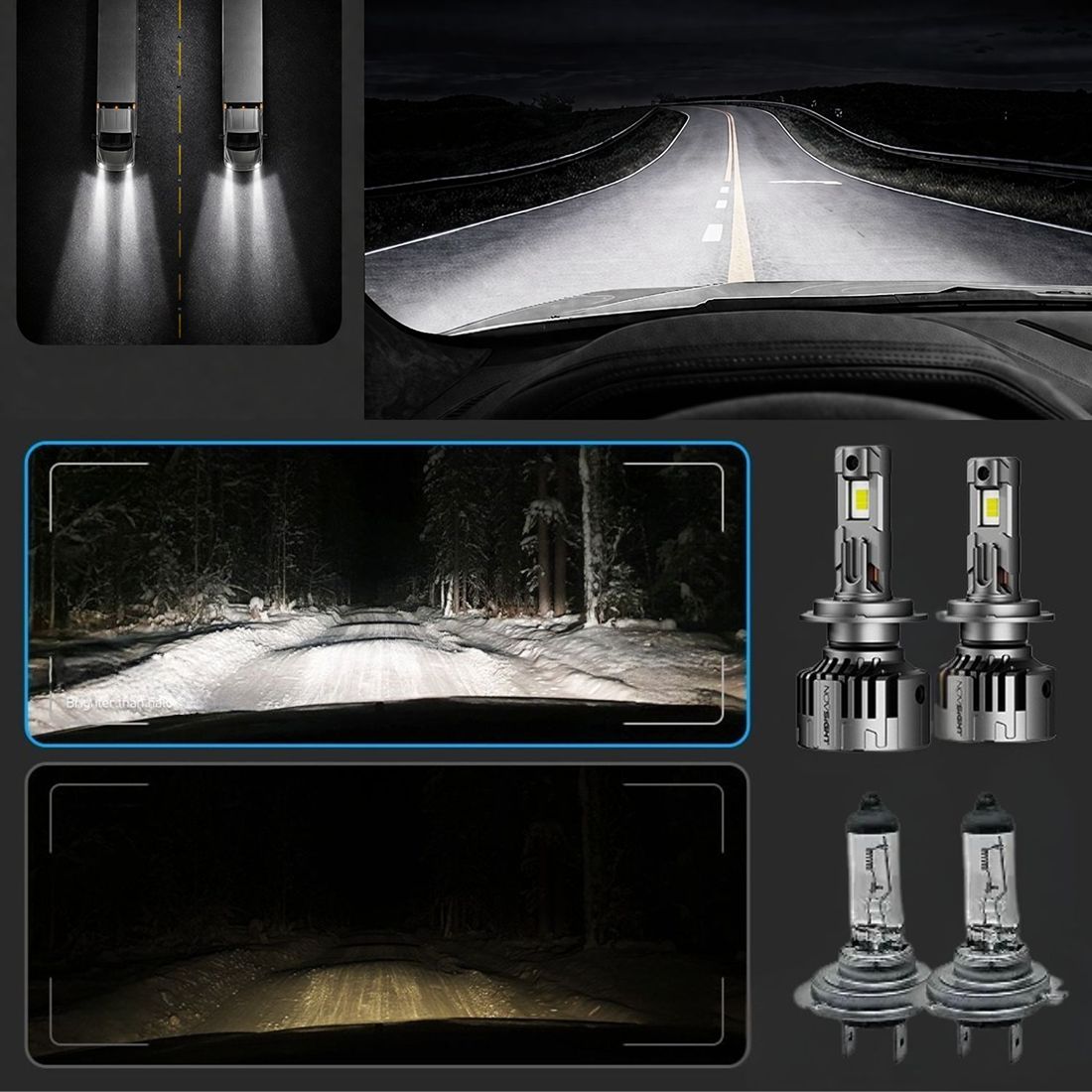 zarowki led h7 24v novsight 6500k ciezarowka oswietlenie