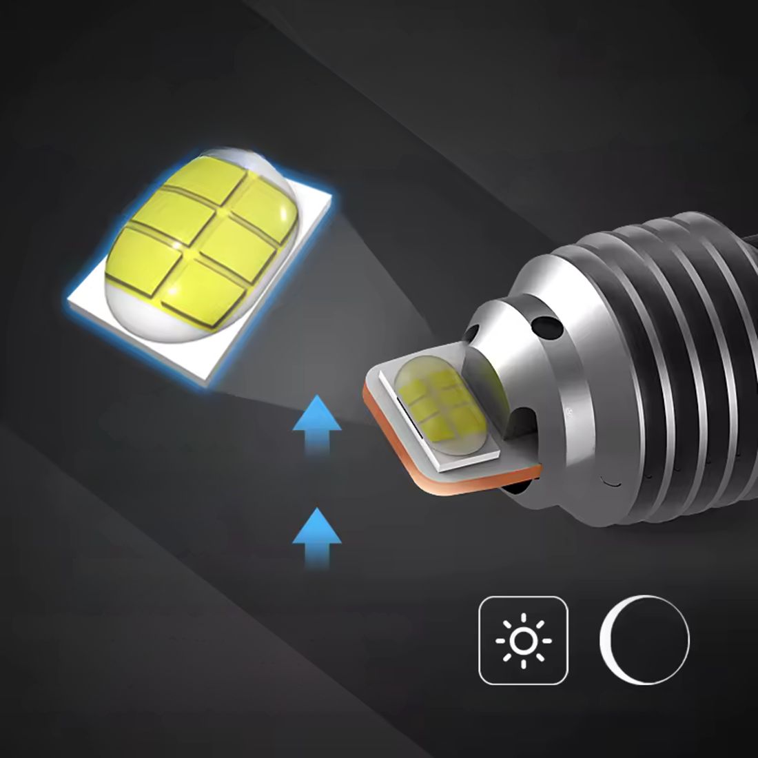 Żarówka LED W16W oferuje strumień świetlny do 1000 lumenów przy zachowaniu kompaktowych wymiarów.