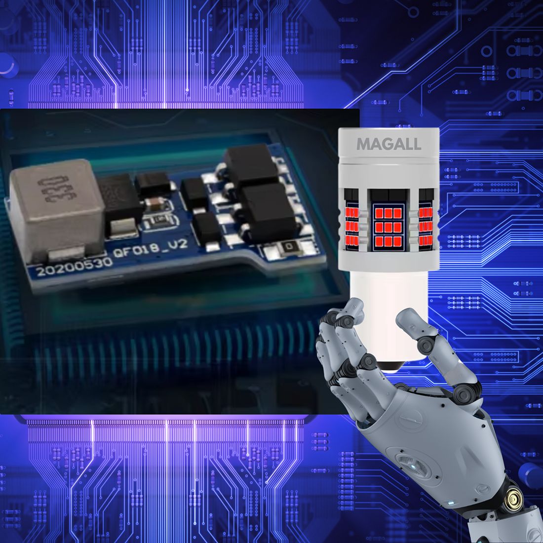 Żarówka LED MAGALL emituje bardzo mocne czerwone światło STOP zwiększające bezpieczeństwo podczas hamowania.