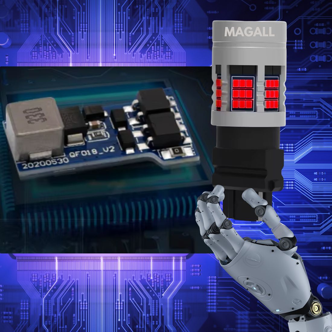 Żarówka LED MAGALL emituje bardzo mocne czerwone światło STOP zwiększające bezpieczeństwo podczas hamowania.