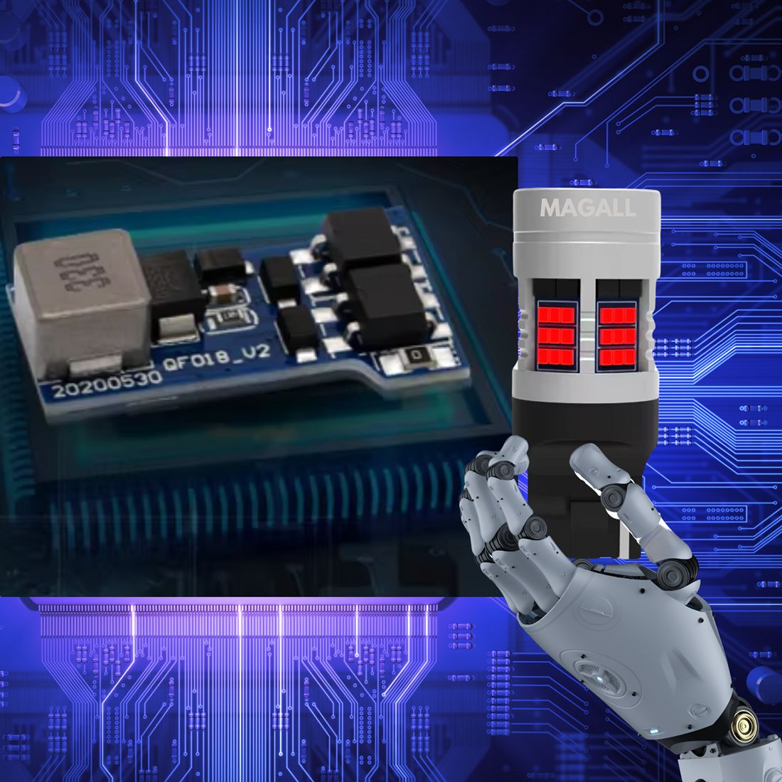 Żarówka LED W21W zapewnia natychmiastową reakcję światła po naciśnięciu pedału hamulca.