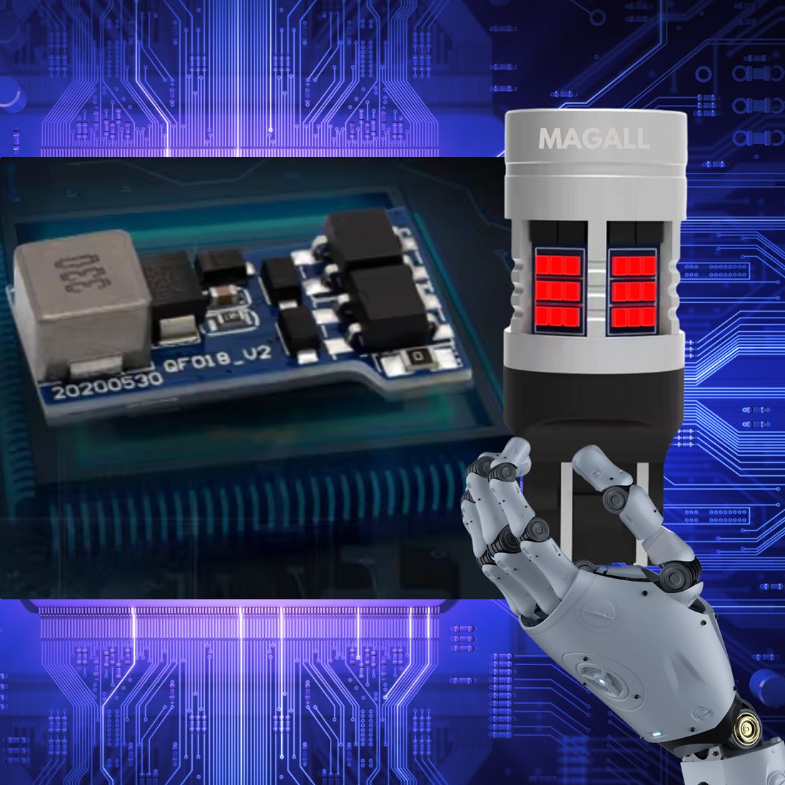 Żarówka LED MAGALL emituje bardzo mocne czerwone światło STOP zwiększające bezpieczeństwo podczas hamowania.