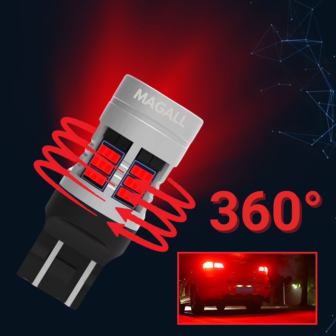 Żarówka LED wyposażona jest w system CANBUS eliminujący komunikat spalonej żarówki.