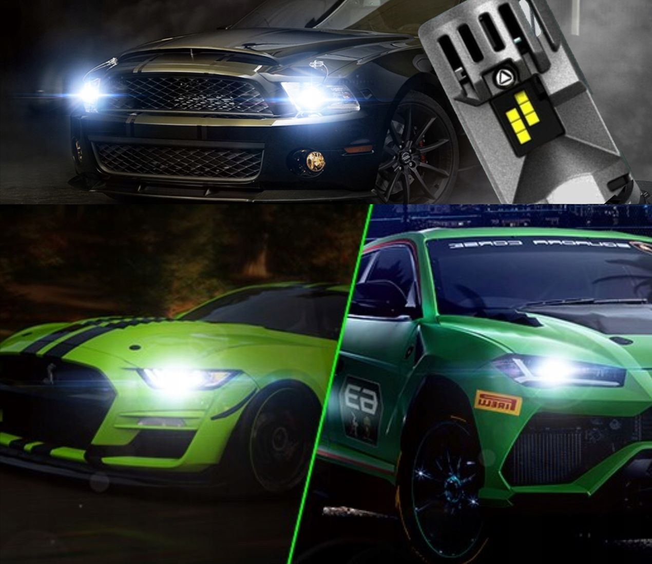 Żarówki H13 LED CANBUS FATEEYE 1 do 1 mocne białe światło 6500K test świecenia nocą