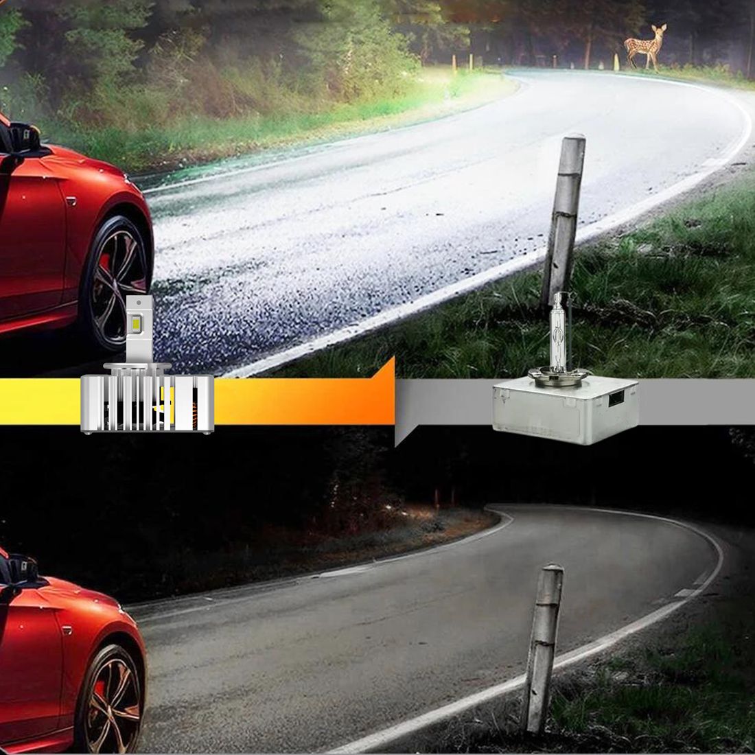 Żarnik LED D5S MAGALL równomierne oświetlenie drogi