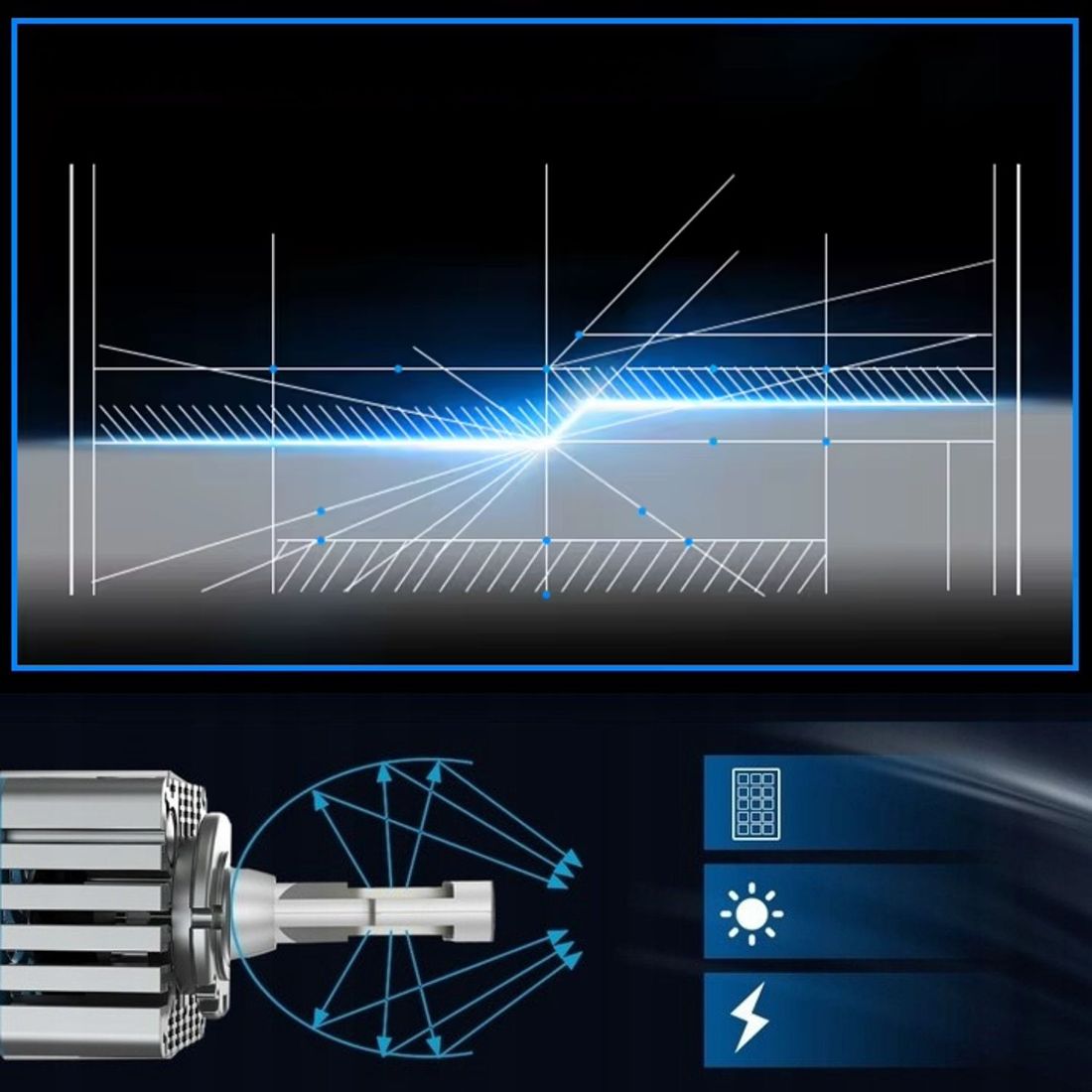 ŻARNIKI LED D2S D2R MAGALL HID-LED 6500K 20000lm 70W ZAMIENNIKI KSENONÓW Rodzaj LED