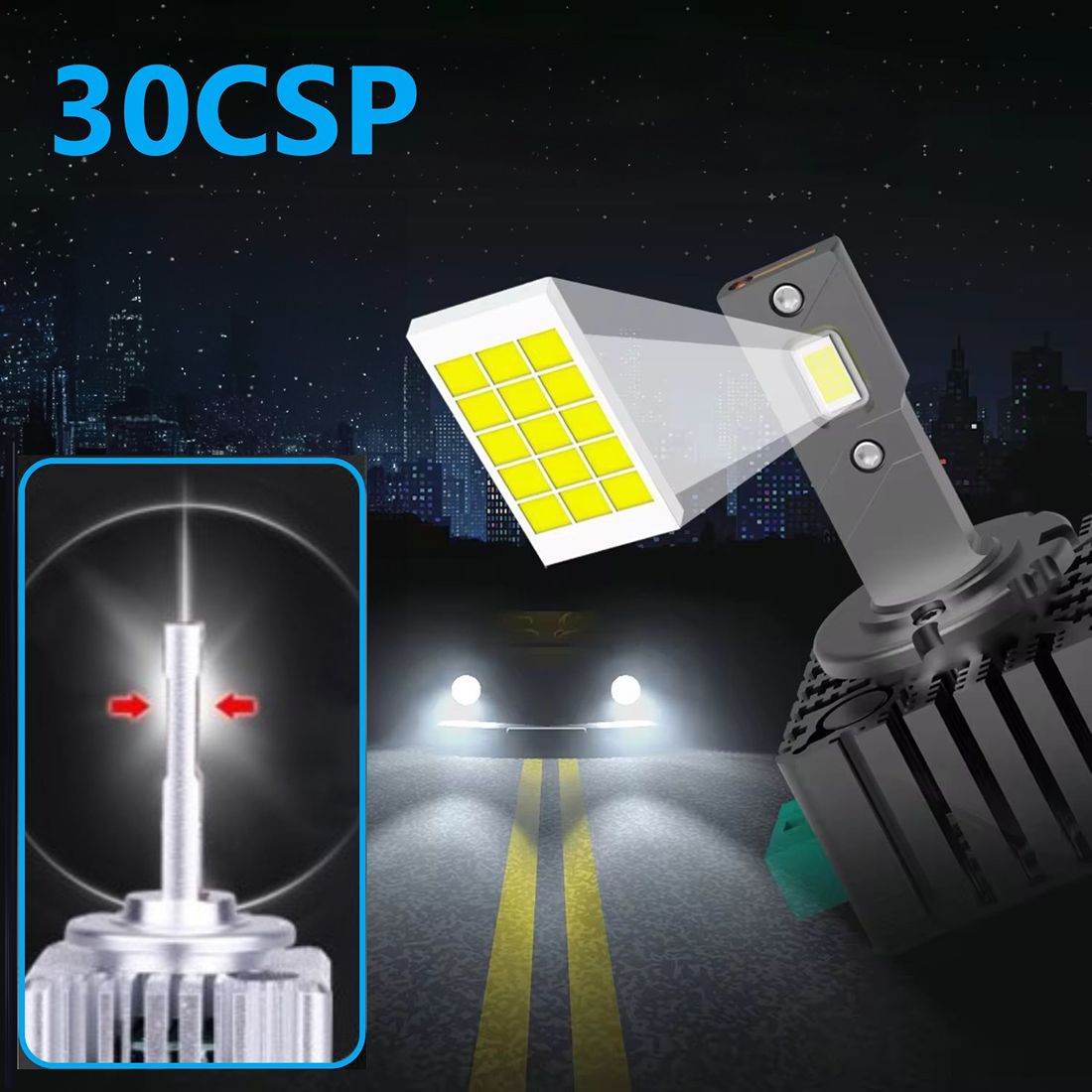 Żarnik LED D3S D8R MAGALL precyzyjna linia odcięcia brak oślepiania