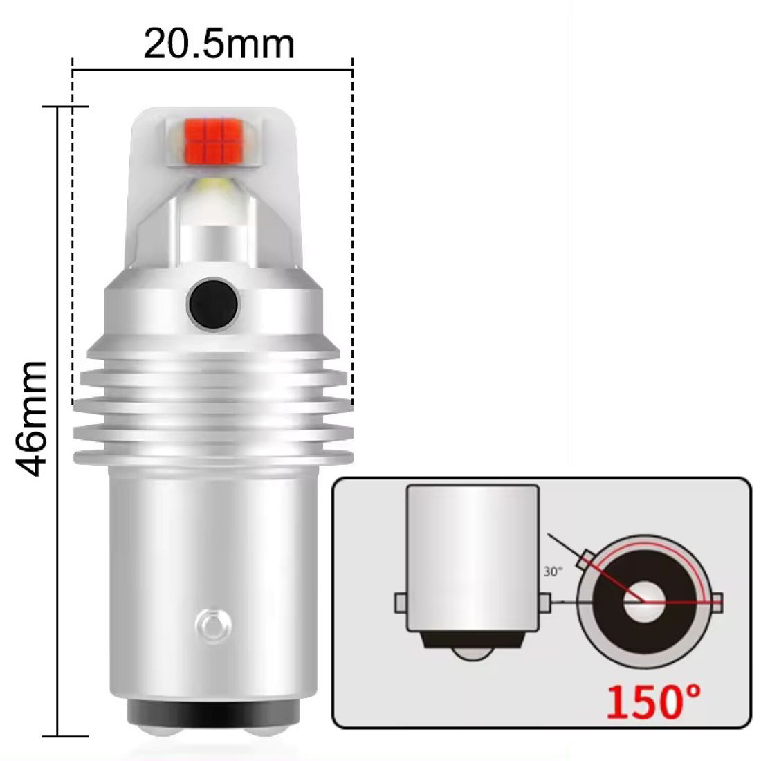 Żarówki LED P21/4W BAZ15D 1157 MAGALL czerwone to bardzo mocne światło STOP 1600 lm do instalacji 12V.