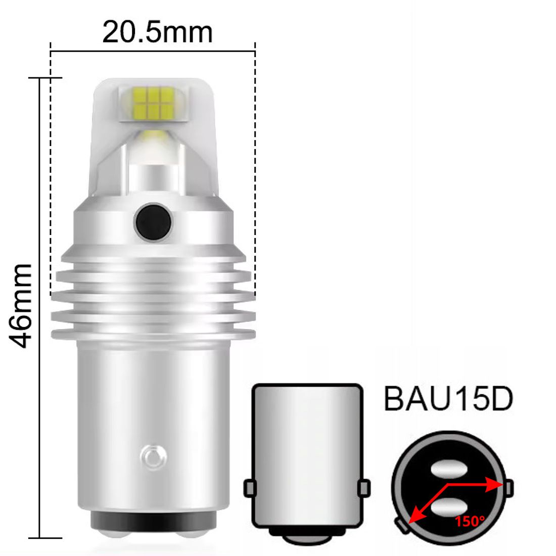 Białe żarówki LED MAGALL P21/4W BAZ15D 1157 zapewniają intensywne i wyraźne światło DRL oraz postojowe.