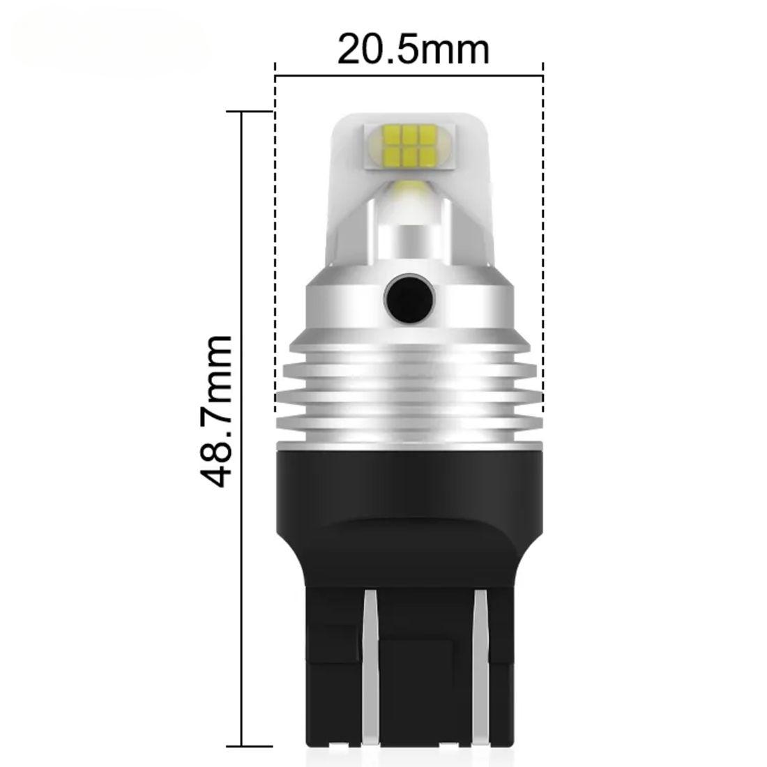 ŻARÓWKI LED W21/5W T20 7443 MAGALL BIAŁE MOCNE 1600LM DRL POSTOJOWE 12V Stan opakowania oryginalne