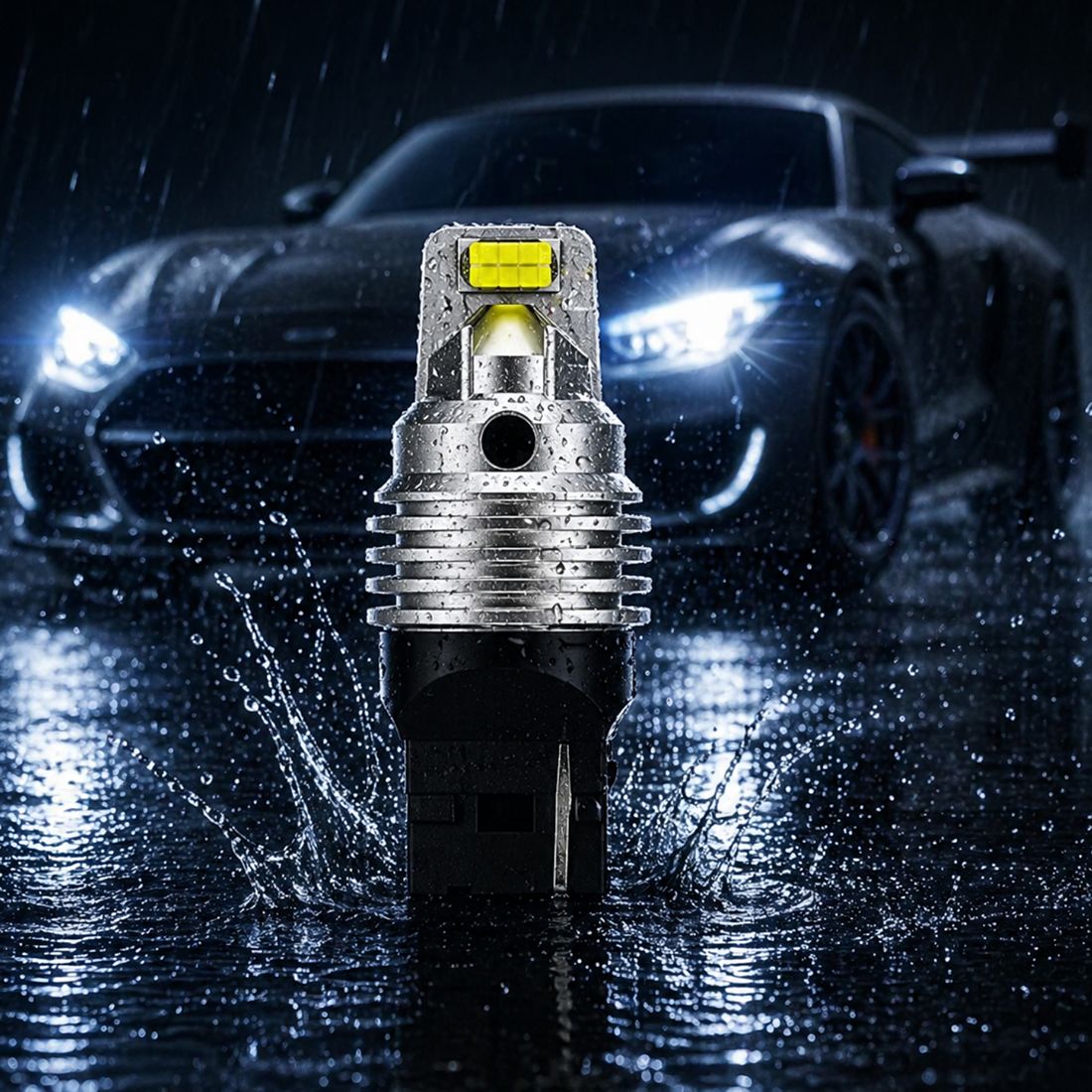 Żarówka LED W21W T20 7440 MAGALL przeznaczona jest do świateł dziennych DRL oraz cofania.