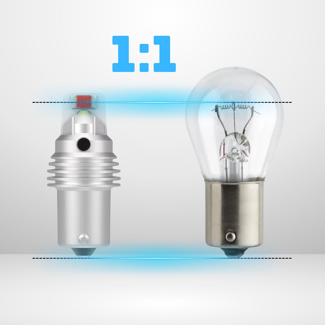 Żarówka LED P21W BA15S 1156 MAGALL przeznaczona jest do świateł STOP.