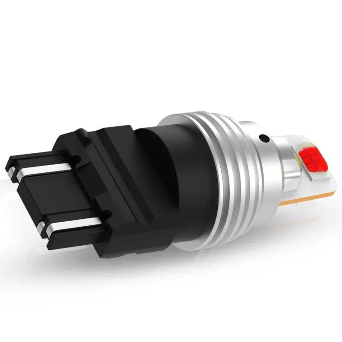 Bardzo mocne żarówki LED P27/7W 3157 MAGALL emitują intensywne czerwone światło STOP do samochodu.