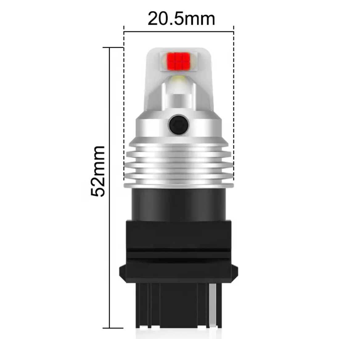 Żarówka LED MAGALL emituje bardzo mocne czerwone światło o strumieniu 1600 lumenów zwiększające bezpieczeństwo.
