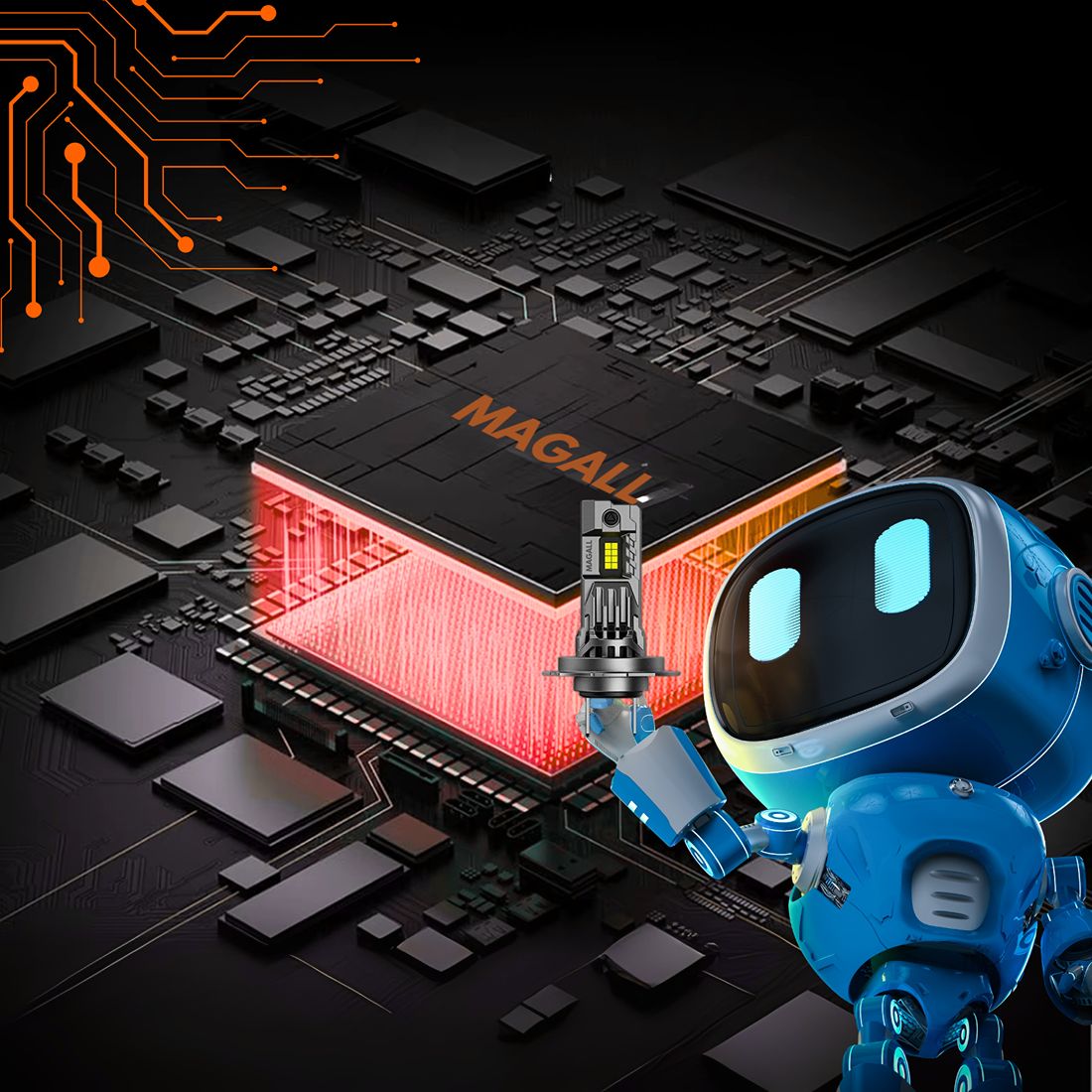 led h7 magall m2 12v 20000lm wysoka jasnosc