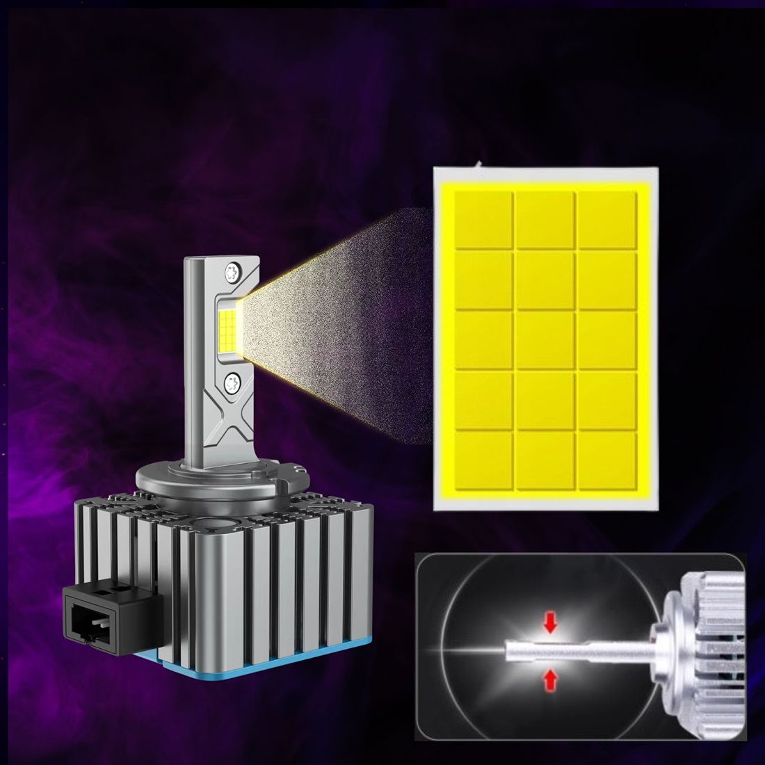 Żarnik LED D1S D1R Apollo D Pro idealna geometria wiązki światła