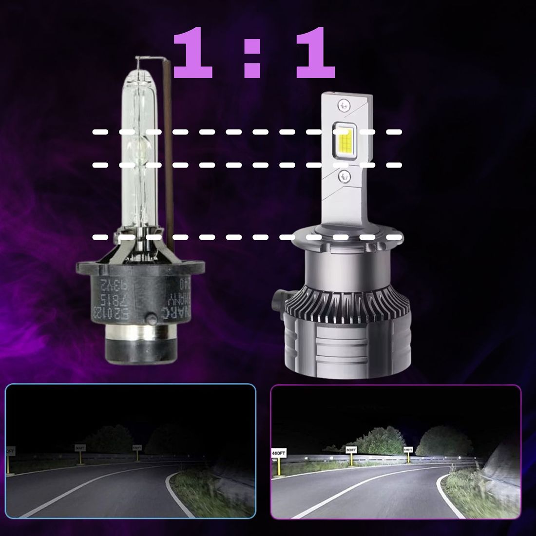 Żarnik LED D2S D2R Apollo D Pro chipy LED wysokiej mocy